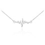 Sterling Silver Heartbeat Pulse Necklace