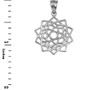 Sterling Silver Sahasrara Lotus Unity Chakra Open Yoga Pendant Necklace