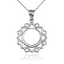 Sterling Silver Vishuddha Chakra Yoga Pendant Necklace