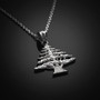 Sterling Silver Cedar Tree of Lebanon Charm Pendant Necklace