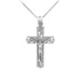 Sterling Silver Crucifix Cross Charm Necklace