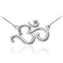 Sterling Silver Om (Aum) Yoga Mantra Necklace