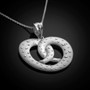 Sterling Silver Salted Pretzel Pendant Necklace