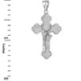 Sterling Silver Rosary Cross Prayer Pendant Necklace