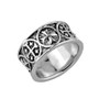 Sterling Silver Jerusalem Maltese Cross Mens Ring Band
