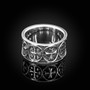 Silver Maltese Cross Jerusalem Ring Band