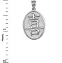 Sterling Silver Chinese "Happiness" Symbol Pendant Necklace
