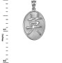 Sterling Silver Chinese "Courage" Symbol Pendant Necklace