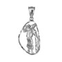 Sterling Silver Aquarius Zodiac Sign DC Pendant Necklace