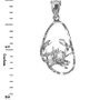 Sterling Silver Cancer Zodiac Sign DC Pendant Necklace
