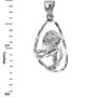 Sterling Silver Leo Zodiac Sign DC Pendant Necklace