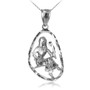 Sterling Silver Virgo Zodiac Sign DC Pendant Necklace