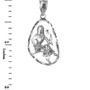 Sterling Silver Virgo Zodiac Sign DC Pendant Necklace