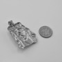 Sterling Silver Jesus Face Cuban Link Crown Polished Pendant