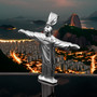 925 sterling silver Christ the Redeemer pendant,