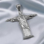 Sterling Silver Jesus Christ The Redeemer Cross Brazil Rio Statue Pendant