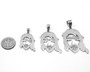 Sterling Silver Jesus Face DC Pendant (S/M/L)
