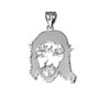 Sterling Silver Jesus Face DC Charm Necklace