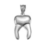 Sterling Silver Molar Tooth Dental Charm Necklace