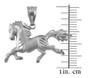 Sterling Silver Horse Satin DC Charm Necklace