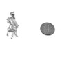 Sterling Silver Stallion Horse Satin DC Charm Necklace