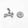 Sterling Silver Indian Chief Horse Rider Pendant Necklace