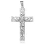 Sterling Silver CZ Crucifix Pendant