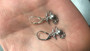 Sterling Silver US Marine Corps Leverback Earrings
