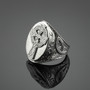 Sterling Silver Mens Celtic Cross Statement Ring