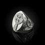 Silver Celtic Trinity Statement Ring
