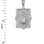 Virgin Mary Sterling Silver  DC Pendant Necklace