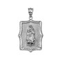 Virgin Mary Sterling Silver  DC Pendant Necklace