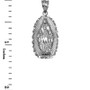 Sterling Silver Lady Virgin Mary DC Pendant Necklace
