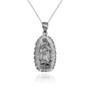 Sterling Silver Virgin Mary DC Pendant Necklace