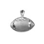 Sterling Silver American Football Satin DC Pendant Necklace