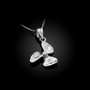 Sterling Silver Satin DC Boat Rotor Propeller Charm Necklace