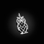 Sterling Silver Owl Filigree DC Charm Necklace