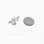 Sterling Silver Praying Hands Cross DC Charm Necklace