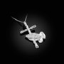 Sterling Silver Praying Hands Cross DC Charm Necklace