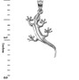 Polished Sterling Silver Salamander Lizard Charm Necklace