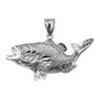 Sterling Silver DC Textured Sea Bass Fish Pendant