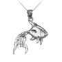 Polished DC Sterling Silver Goldfish Pendant Necklace