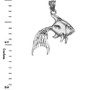 Polished DC Sterling Silver Goldfish Pendant Necklace