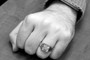 Sterling Silver Marijuana Square Mens Ring