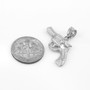 Sterling Silver Revolver Pistol Gun Pendant Necklace