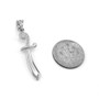 Sterling Silver Scimitar Sword Filigree Pendant Necklace