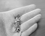 Solid Sterling Silver German Shepherd K-9 Dog Mens DC Pendant