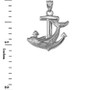 Sterling Silver Mariner Anchor Dolphin Pendant