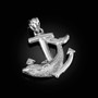 Sterling Silver Mariner Anchor Dolphin Pendant