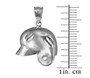 Sterling Silver Baseball Helmet DC Charm Necklace